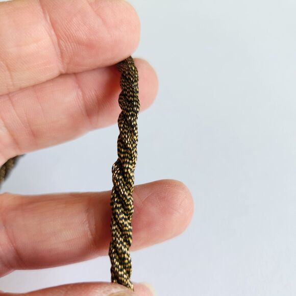 Grunge Baddie Edgy Collezione New York Handbag Small Metallic Cording Magnetic - Picture 10 of 12